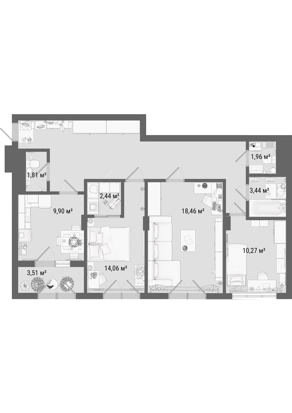 Квартира ЖК Малиновка за $78986